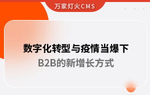 數(shù)字化轉(zhuǎn)型與疫情當(dāng)爆下，B2B的新增長方式｜萬家推云平臺